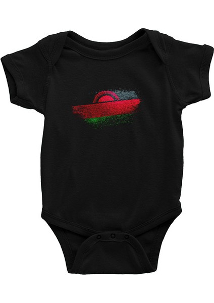 Malavi - Malawi Siyah Unisex Bebek Body - Zıbın