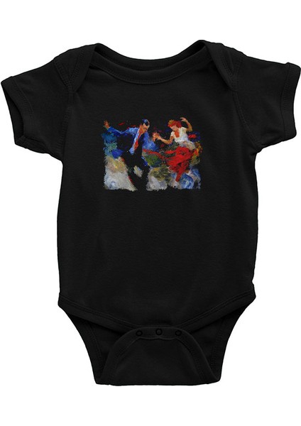 Swing Siyah Unisex Bebek Body - Zıbın