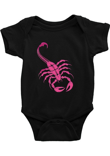 Akrep Burcu Siyah Unisex Bebek Body - Zıbın