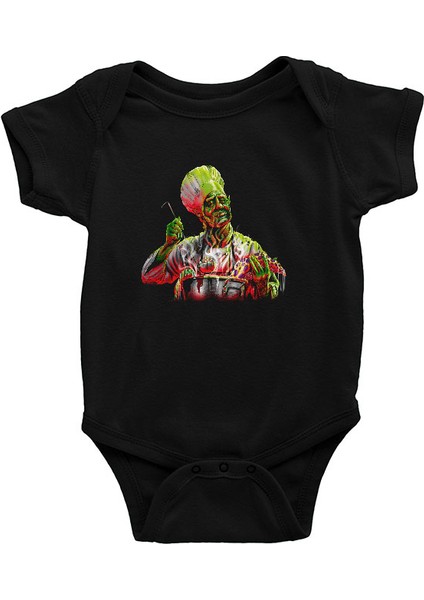 Aşçı Şef Chef Siyah Unisex Bebek Body - Zıbın