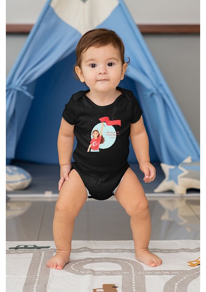 23 Nisan Ulusal Egemenlik ve Çocuk Bayramı Siyah Unisex Bebek Body - Zıbın fiyatları