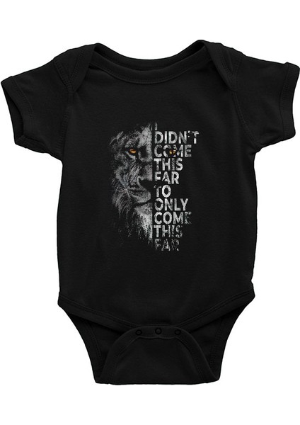 Aslan Siyah Unisex Bebek Body - Zıbın