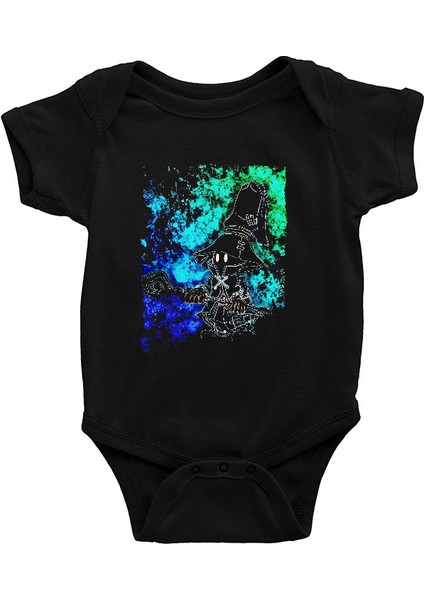 Süpürgeli Cadı Siyah Unisex Bebek Body - Zıbın