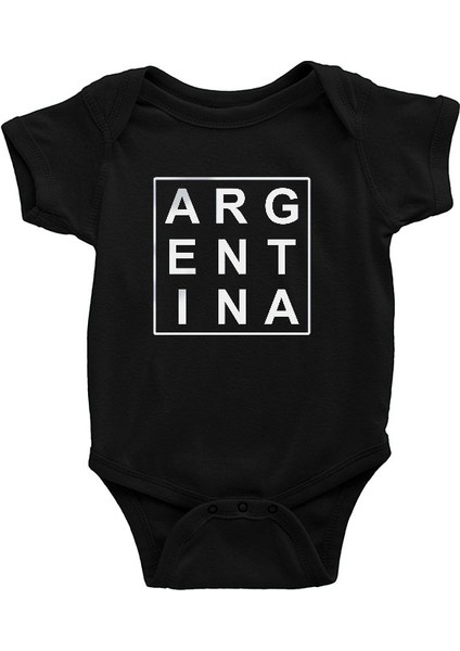 Arjantin Siyah Unisex Bebek Body - Zıbın