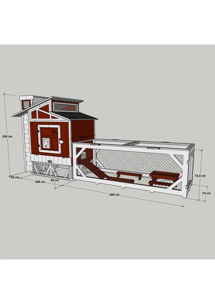 Ahşap Bahçeli Tavuk/kuş Kümesi (Mini Çiftlik)