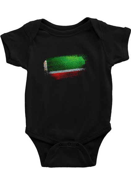Çeçenistan - Chechnya - Chechen Republic Siyah Unisex Bebek Body - Zıbın