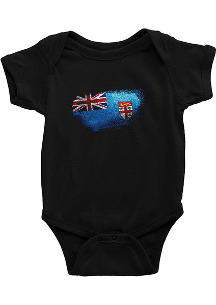 Fiji Siyah Unisex Bebek Body - Zıbın