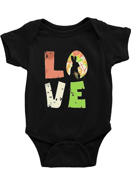 Paskalya Siyah Unisex Bebek Body - Zıbın