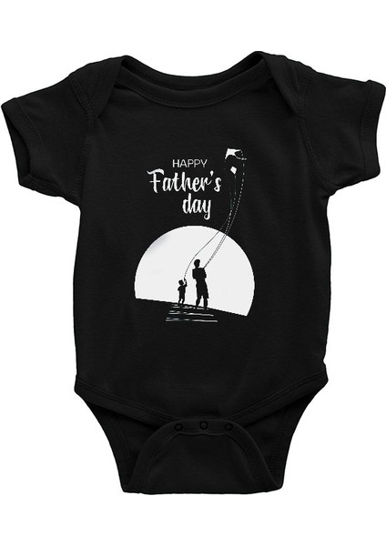 Babalar Günü Siyah Unisex Bebek Body - Zıbın