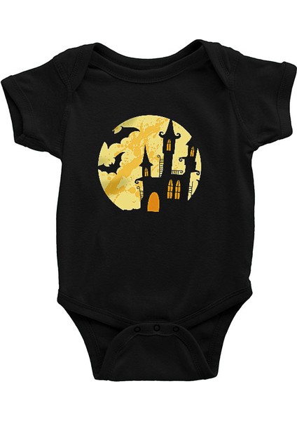 Halloween Cadılar Bayramı Siyah Unisex Bebek Body - Zıbın