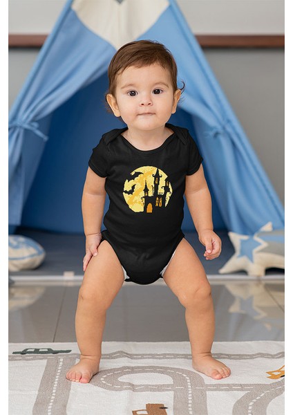 Halloween Cadılar Bayramı Siyah Unisex Bebek Body - Zıbın fiyatları
