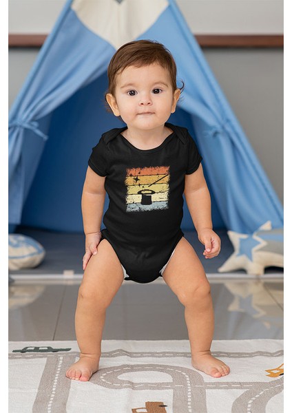 Sihirbaz Siyah Unisex Bebek Body - Zıbın fiyatları