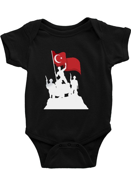 30 Ağustos Zafer Bayramı Siyah Unisex Bebek Body - Zıbın