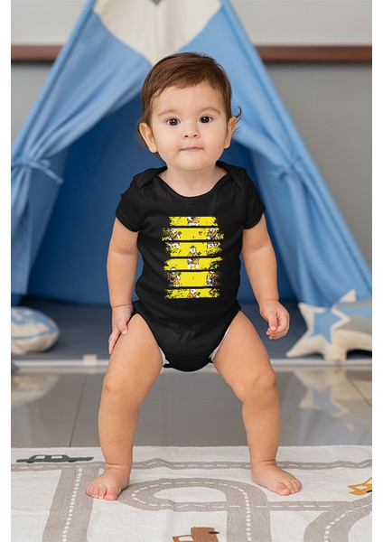 Gitar Çalan Ayı Siyah Unisex Bebek Body - Zıbın fiyatları