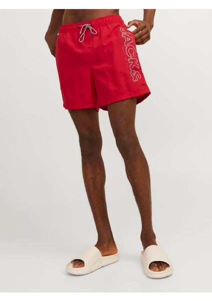 Yazılı Erkek Deniz Şortu 12253118