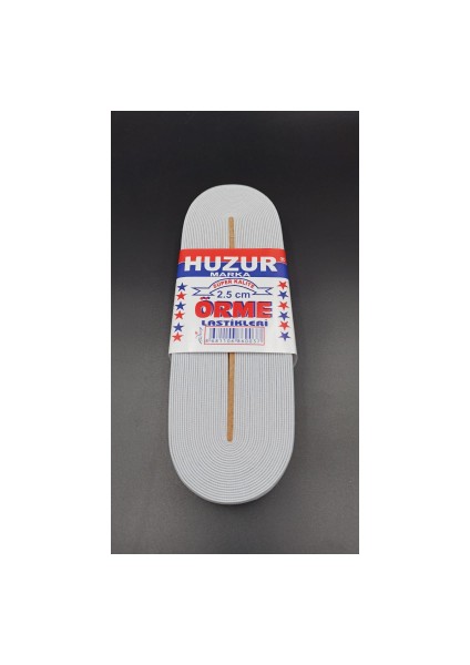 Beyaz - 2.5cm Paça Lastik Geniş 10MT. (3791)