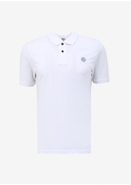 Düz Beyaz Erkek Polo T-Shirt M2YP24KC9T1G011_WASHED Ss Polo - Or