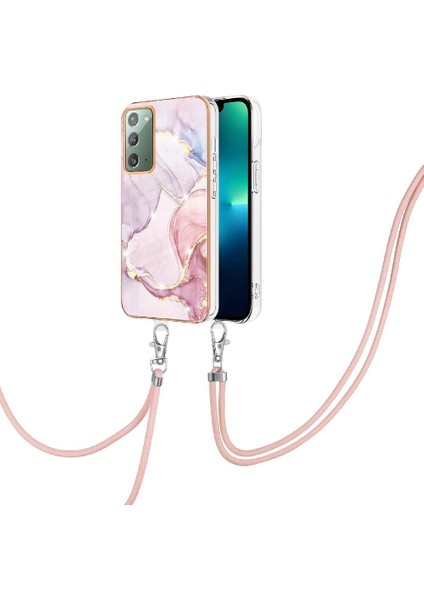 Samsung Galaxy Not 20 Için Kılıf 5g Mermer Tampon Crossbody Kordon Askısı (Yurt Dışından)