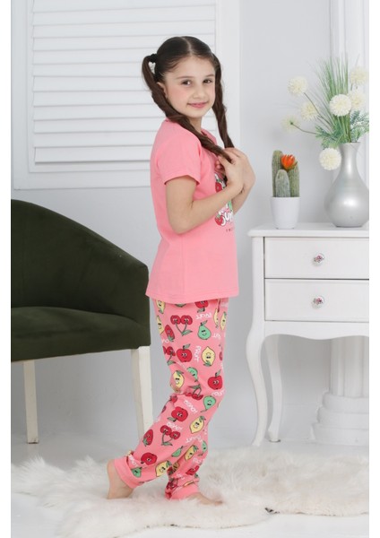 Kapi Kids Kız Çocuk Meyve Baskılı Pijama Takımı 3-11 Yaş 6073-74