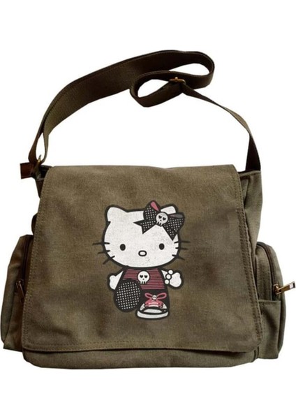 Hello Kitty Gothic Baskılı Postacı Çantası