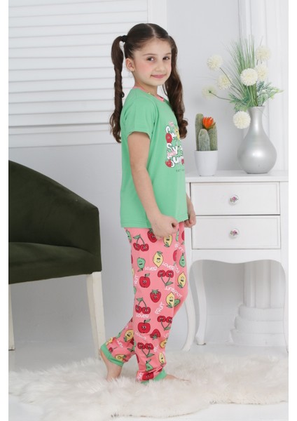 Kapi Kids Kız Çocuk Meyve Baskılı Pijama Takımı 3-11 Yaş 6073-74