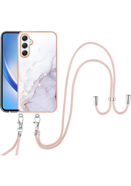 Samsung Galaxy A24 Anti-Scratch Yumuşak Mermer Tampon Crossbody Için Kılıf (Yurt Dışından)