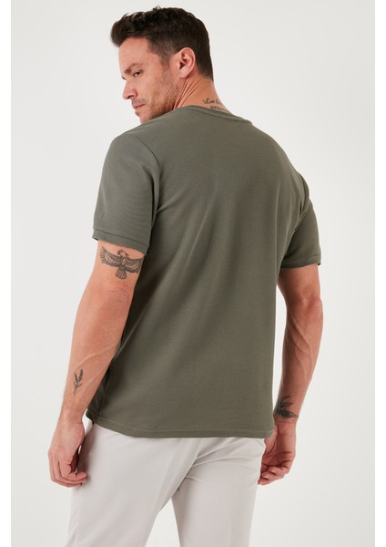 Pamuklu Regular Fit Yarım Fermuarlı T Shirt Erkek T Shirt 5902653 indirimleri