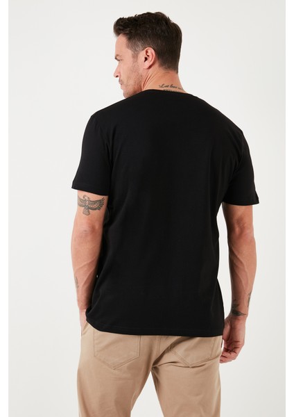 Baskılı Pamuklu Bisiklet Yaka Slim Erkek T Shirt 646R8080 indirimleri