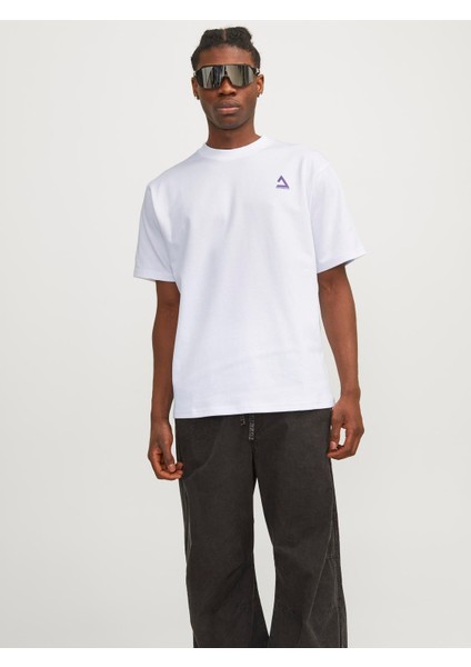 Erkek Bisiklet Yaka Baskılı T-Shirt - 12258622