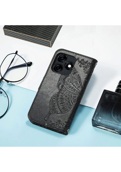 Tecno Kıvılcım 10C Çok Renkli Kelebek Iş Kanat Cüzdan Için Kılıf (Yurt Dışından)
