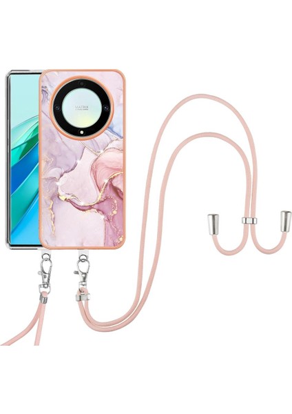 Onur Için Kılıf Sihirli 5 Lite Crossbody Kordon Askısı Mermer Anti-Scratch (Yurt Dışından)
