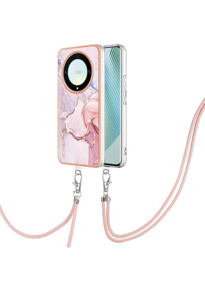 Onur Için Kılıf Sihirli 5 Lite Crossbody Kordon Askısı Mermer Anti-Scratch (Yurt Dışından)