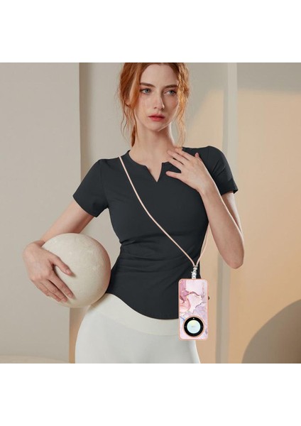 Onur Için Kılıf Sihirli 5 Lite Crossbody Kordon Askısı Mermer Anti-Scratch (Yurt Dışından)