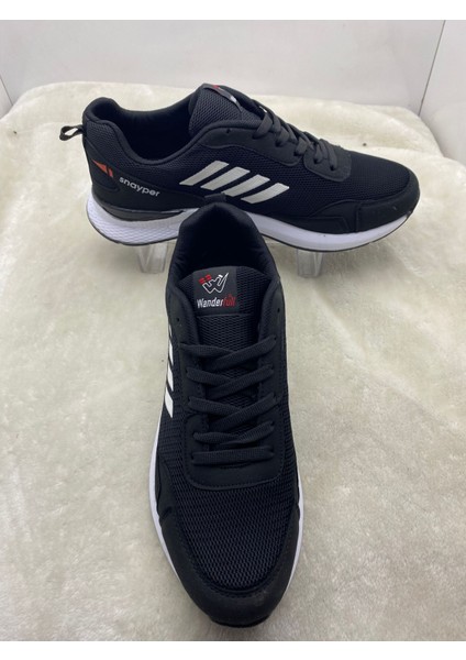 Çiğdem Siyah,beyaz Tabanlı Anorak Büyük Numara Spor Ayakkabı (WF4109) - Beyaz-Mavi - 46 - ST01858-BEYAZ-MAVİ-46