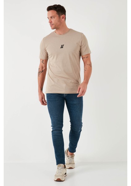 % 100 Pamuk Bisiklet Yaka Regular Erkek T Shirt 5902753