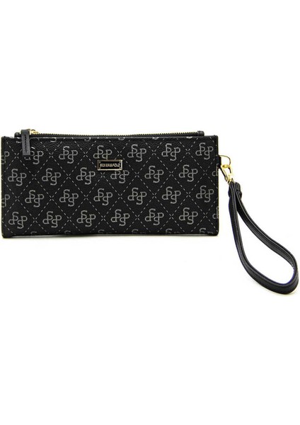 Siyah - Platin SP1046 Kadın Cüzdan & Kartlık