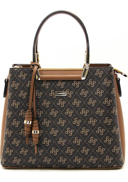 Kahve Sarı - Taba SP969 Kadın El Çantası