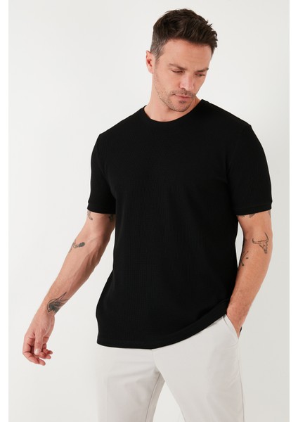 Pamuklu Bisiklet Yaka Regular Fit Basic T Shirt Erkek T Shirt 5902759