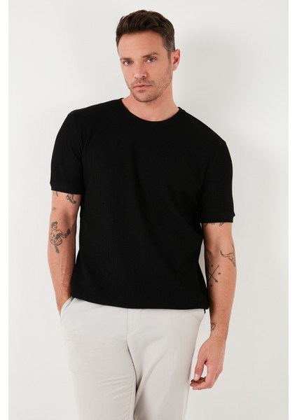 Pamuklu Bisiklet Yaka Regular Fit Basic T Shirt Erkek T Shirt 5902759