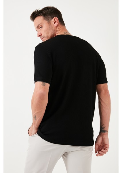 Pamuklu Bisiklet Yaka Regular Fit Basic T Shirt Erkek T Shirt 5902759