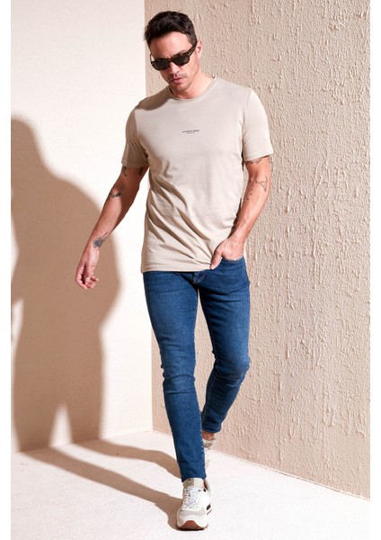 % 100 Pamuk Bisiklet Yaka Regular Erkek T Shirt 5902757