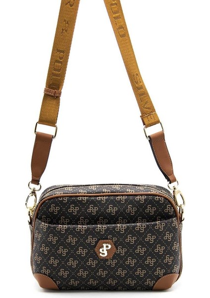 Kahve Sarı - Taba SP1094 Kadın Çapraz Çanta