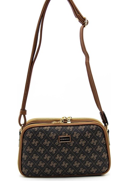 Kahve Sarı - Taba SP899 Kadın Çapraz Çanta