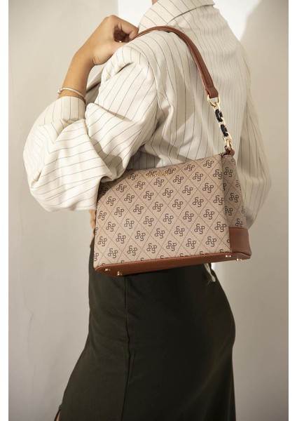 Koyu Bej - Taba SP910 Kadın Çapraz Çanta