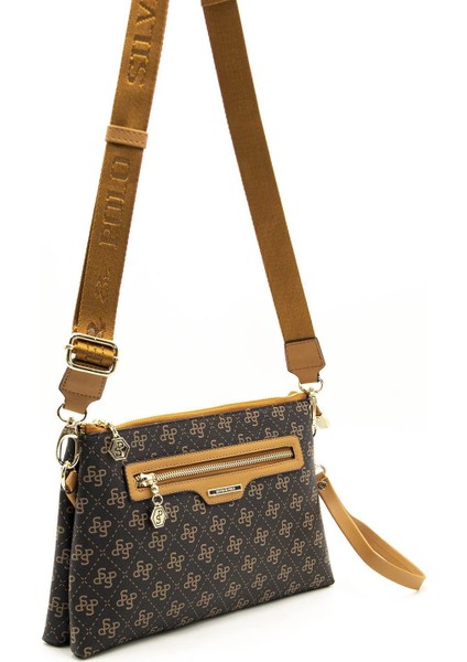 Kahve Sarı - A.taba SP1129 Kadın Çapraz Çanta fiyatları