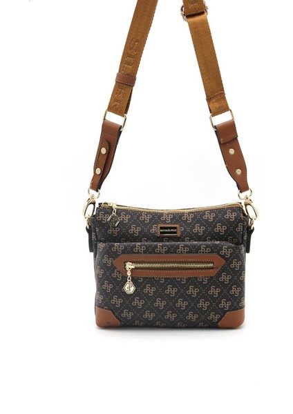 Kahve Sarı - Taba SP1110 Kadın Çapraz Çanta