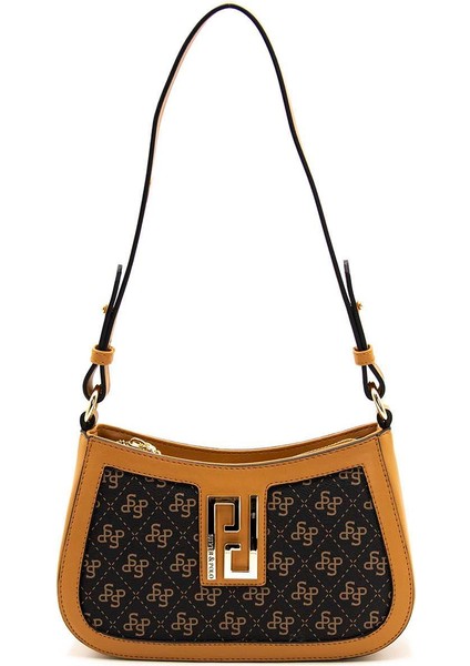 Kahve Sarı - A.taba SP1132 Kadın Çapraz Çanta