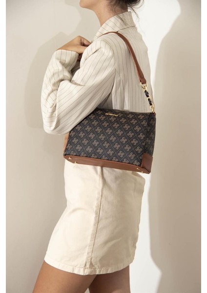 Kahve Sarı - Taba SP910 Kadın Çapraz Çanta