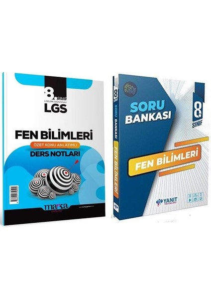 Marka Yayınları 2024 LGS Fen Bilimleri Ders Notu ve Yanıt Yayınları 8. Sınıf Fen Bilimleri Soru Bankası 2’li Set