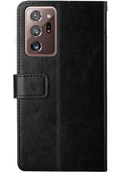 Samsung Galaxy Not 20 Için Kılıf Ultra Telefon Kılıfı Kickstand Dayanıklı Deri (Yurt Dışından)